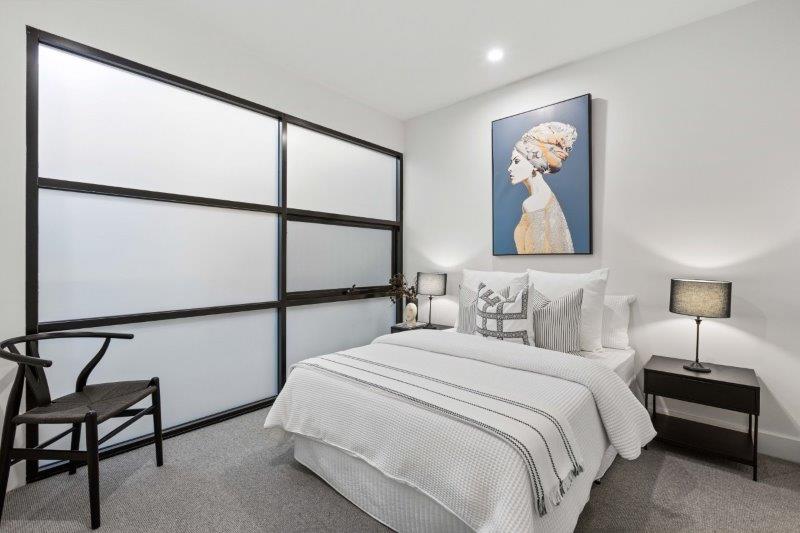 Luxury retirement apartment bedroom